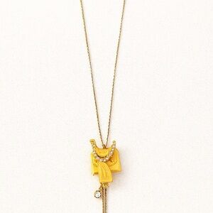 Vintage Saddle Bolo Lariat Necklace – Gold Tone Western Horse Saddle Jewelry